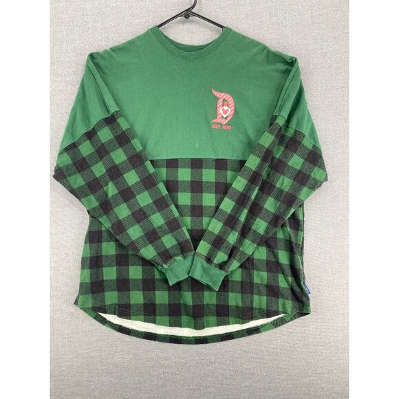 2020 Disneyland Resort Holiday Green Plaid Candy Cane Christmas Spirit XL Jersey - Picture 2 of 5